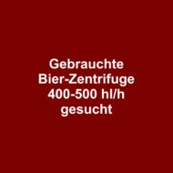 Gebrauchte Bier-Zentrifuge 400-500 hl/h gesucht
